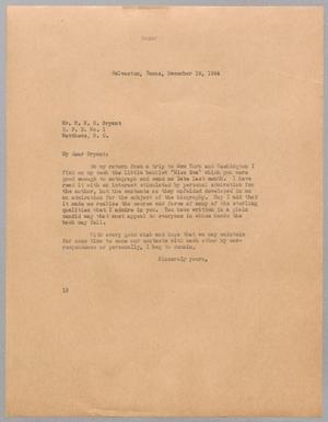 [Letter from I. H. Kempner to H. E. C. Bryant, December 19, 1944]