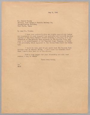 [Letter from I. H. Kempner to Howard Brooks, May 6, 1944]