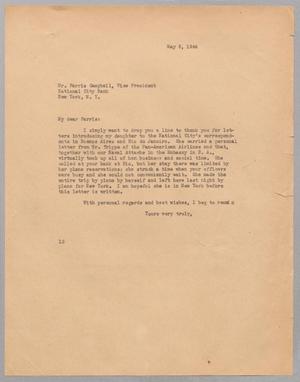 [Letter from I. H. Kempner to Farris Campbell, May 8, 1944]