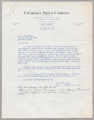 [Letter from Sam T. Coleman to I. H. Kempner, February 3, 1944]