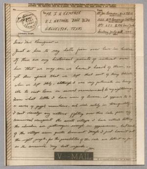[Letter from Lt. Joe Corman to I. H. Kempner, July 23, 1944]