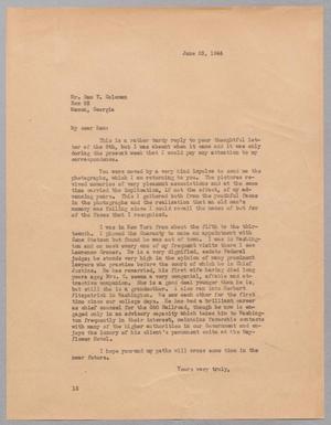 Primary view of object titled '[Letter from I. H. Kempner to Sam T. Coleman, June 23, 1944]'.
