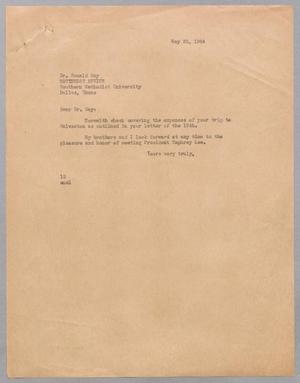 Primary view of object titled '[Letter from I. H. Kempner to Donald Day, May 20, 1944]'.