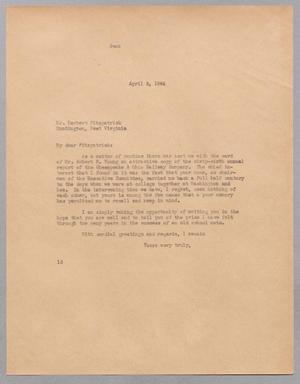 Primary view of object titled '[Letter from I. H. Kempner to Herbert Fitzpatrick, April 5, 1944]'.