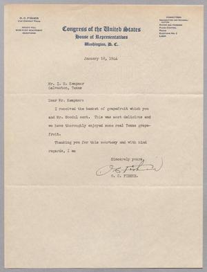 [Letter from O. C. Fisher to I. H. Kempner, January 18, 1944]