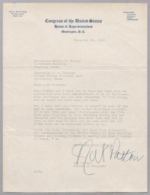 [Letter from Nat Patton to I. H. Kempner and Walter F. Woodul, December 23, 1944]