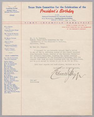 [Letter from George Waverley Briggs to I. H. Kempner, May 4, 1944]