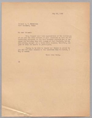 [Letter from Isaac H. Kempner to A. V. Rinearson, May 24, 1944]
