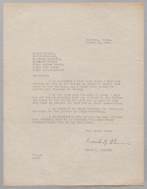 [Letter from Frank K. Stevens, August 11, 1944]