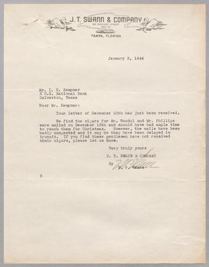 [Letter from W. P. Vance to I. H. Kempner, January 3, 1944]