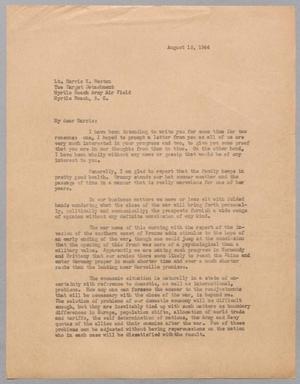 Primary view of object titled '[Letter from Isaac H. Kempner to Harris K. Weston, August 15, 1944]'.