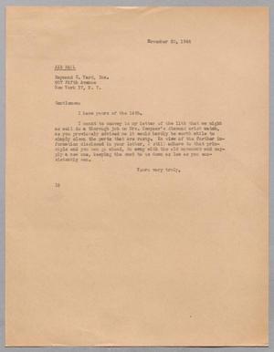 [Letter from I. H. Kempner to Raymond C. Yard, Inc, November 20, 1944]