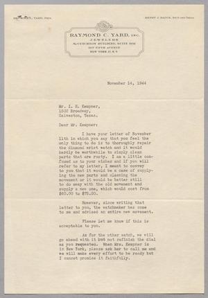 [Letter from Richard C. Decker to I. H. Kempner, November 14, 1944]