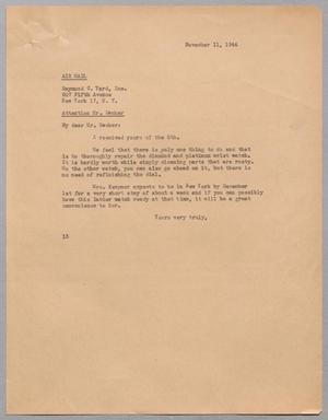 [Letter from I. H. Kempner to Richard C. Decker, November 11, 1944]