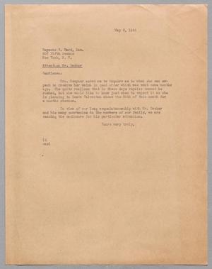 [Letter from I. H. Kempner to Richard C. Decker, May 6, 1944]