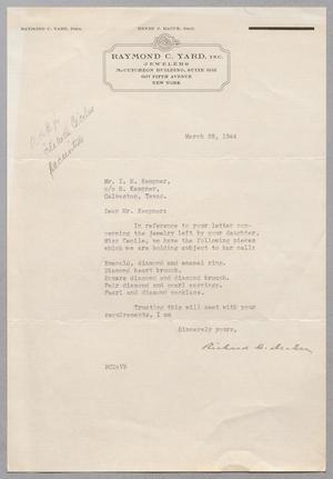 [Letter from Richard C. Decker to I. H. Kempner, March 28, 1944]