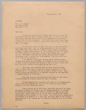 [Letter from Daniel W. Kempner to I. H. Kempner, November 28, 1944]