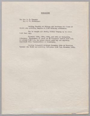 Primary view of object titled '[Memorandum from Ray I. Mehan to I. H. Kempner and A. H. Blackshear, Jr., 1944~]'.