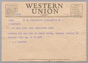 [Telegram from Isaac H. Kempner to Harris L. Kempner, June 4, 1944]