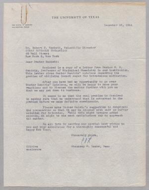 [Letter from Chauncey D. Leake to Robert C. Hockett, December 18, 1944]