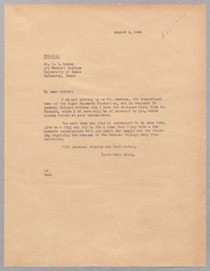 [Letter from I. H. Kempner to Dr. C. D. Leake, August 5, 1944]