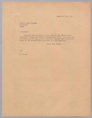 [Letter from I. H. Kempner to McNeil Motor Company, September 28, 1944]