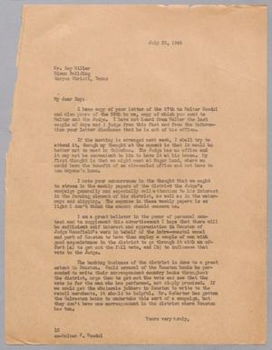 Primary view of object titled '[Letter from I. H. Kempner to Roy Miller, July 29, 1944]'.