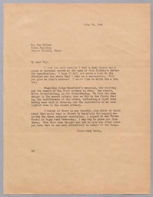 [Letter from I. H. Kempner to Roy Miller, July 24, 1944]