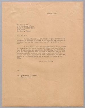 Primary view of object titled '[Letter from I. H. Kempner to George Fox, May 16, 1944]'.