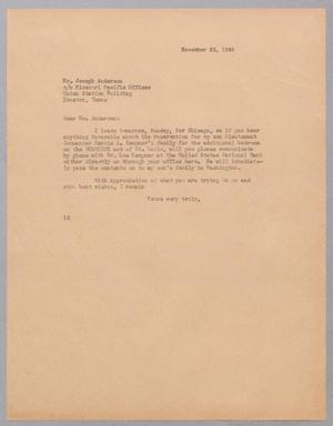 Primary view of object titled '[Letter from I. H. Kempner to Joseph Anderson, November 25, 1944]'.