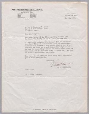 Primary view of object titled '[Letter from R. C. Wilkerson to I. H. Kempner, May 22, 1944]'.