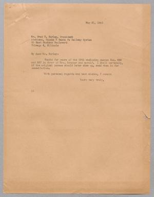 [Letter from Isaac H. Kempner to Fred G. Gurley, May 21, 1945]