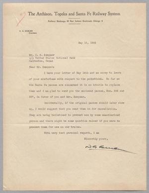 [Letter from Fred G. Gurley to Isaac H. Kempner, May 18, 1945]