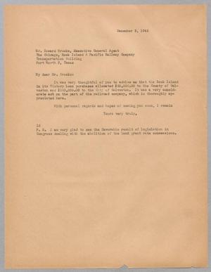 [Letter from I. H. Kempner to Howard Brooks, December 3, 1945]