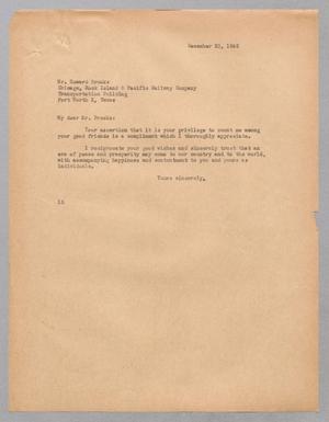[Letter from Isaac H. Kempner to Howard Brooks, December 20, 1945]