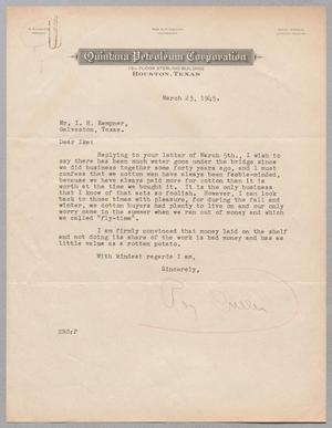 [Letter from H. R. Cullen to I. H. Kempner, March 23, 1945]
