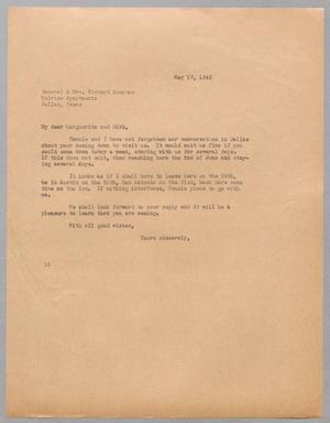 [Letter from I. H. Kempner to General and Mrs. Richard Donovan, May 17, 1945]
