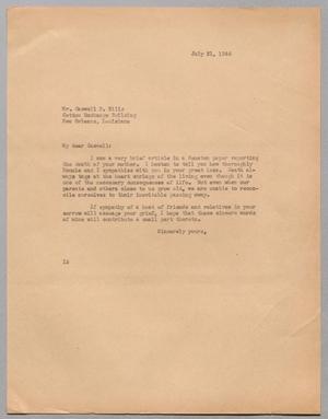 [Letter from Isaac H. Kempner to Caswell P. Ellis, July 21, 1945]