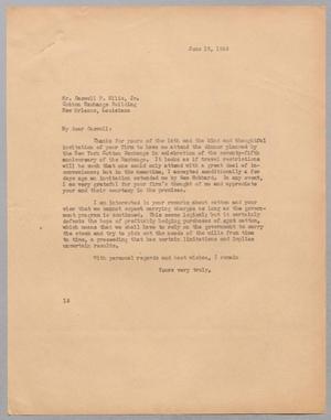 [Letter from I. H. Kempner to Caswell P. Ellis, Jr., June 18, 1945]