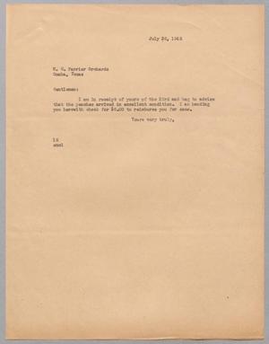 [Letter from Isaac H. Kempner to W. G. Farrier Orchards, July 26, 1945]