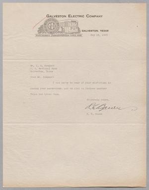 [Letter from R. E. Bowen to Isaac H. Kempner, May 19, 1945]