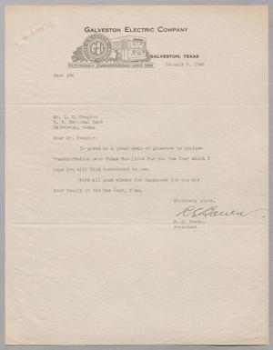 [Letter from R. E. Bowen to Isaac H. Kempner, January 2, 1945]