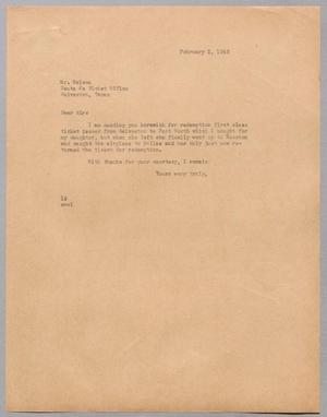 [Letter from I. H. Kempner to Mr. Nelson, February 02, 1945]
