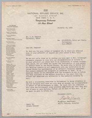[Letter from Ann S. Petluck to I. H. Kempner, December 18, 1945]