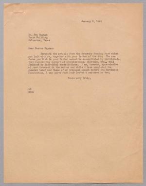 [Letter from I. H. Kempner to Dr. Ben Hayman, January 5, 1945]