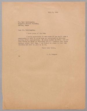 [Letter from Isaac H. Kempner to Karl Hoblitzelle, July 3, 1945]