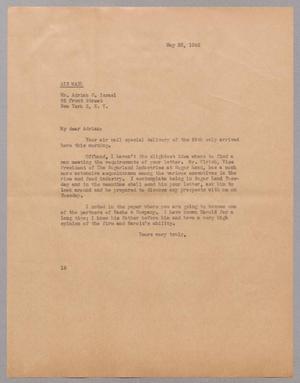 [Letter from I. H. Kempner to Adrian C. Israel, May 26, 1945]
