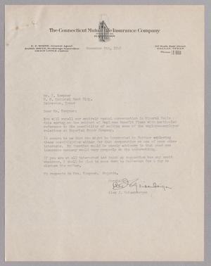 Primary view of object titled '[Letter from Alex J. Geisenberger to I. H. Kempner, November 9, 1945]'.