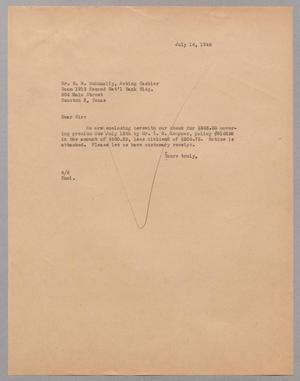 [Letter from A. H. Blackshear, Jr. to R. M. McAnnally, July 14, 1945]