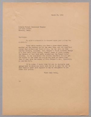[Letter from I. H. Kempner to Liberty Mutual Insurance Company, March 23, 1945]